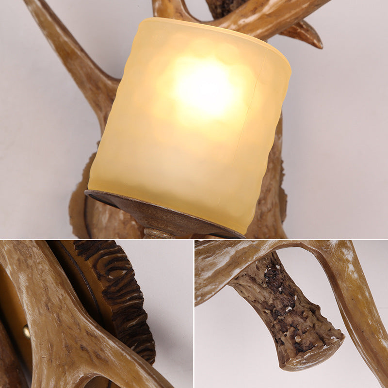 Modern Retro Antler 1-Light Glass Wall Sconce