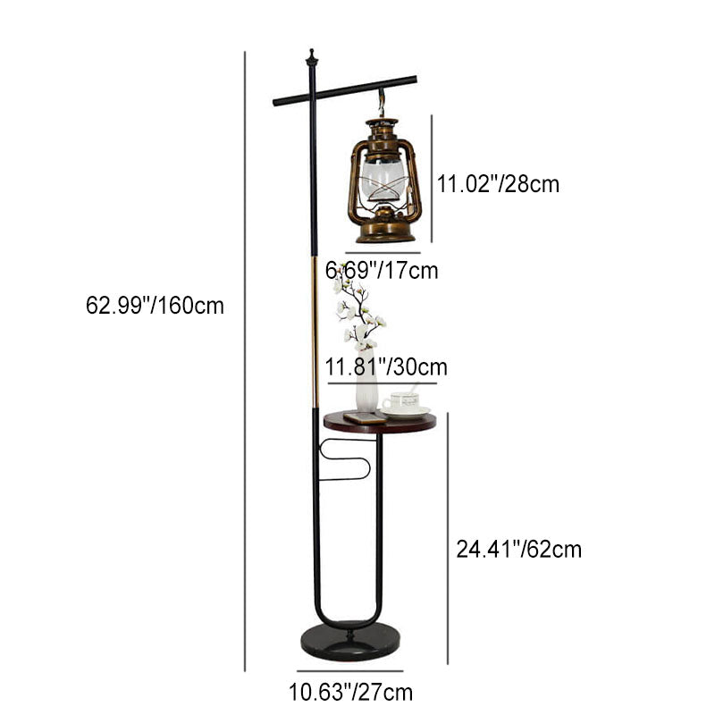 European Black White Floor Lamp