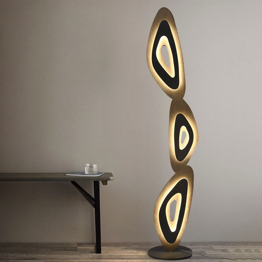 Modern Minimalist Black 3-Light Floor Lamp