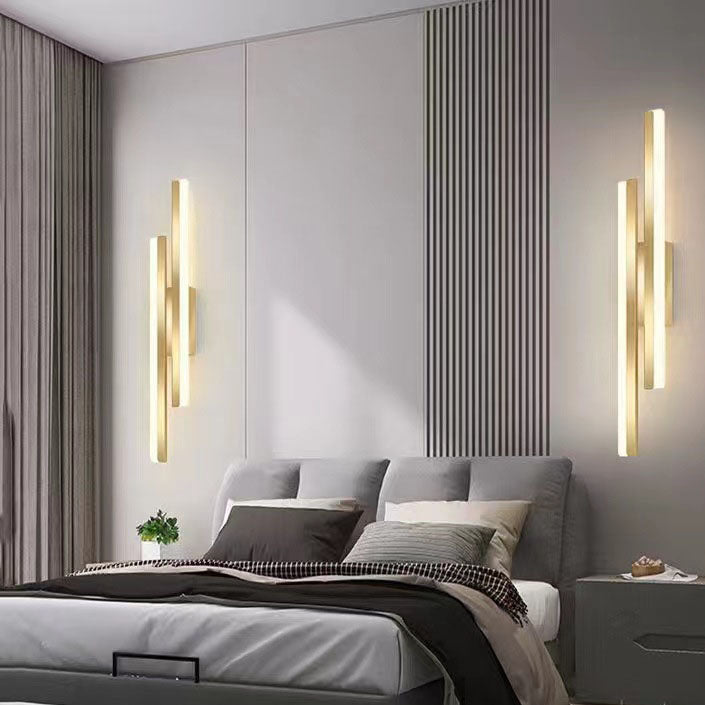 Modern Minimalist Lines Iron Acrylic LED Wall Sconce