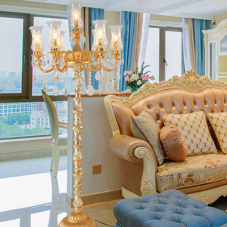 Traditional Gold 7-Light Floor Lamp