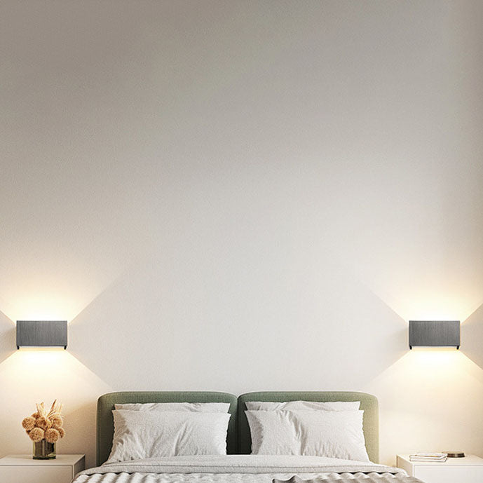 Nordic Minimalist Aluminum Square Flat Wall Sconce