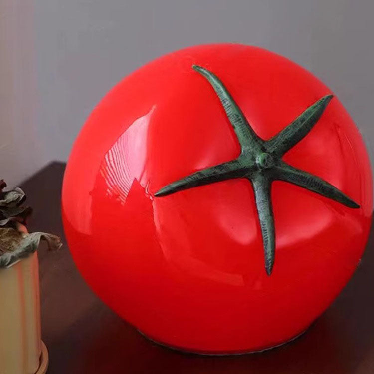Modern Art Deco Resin Tomato Decorative USB LED Table Lamp