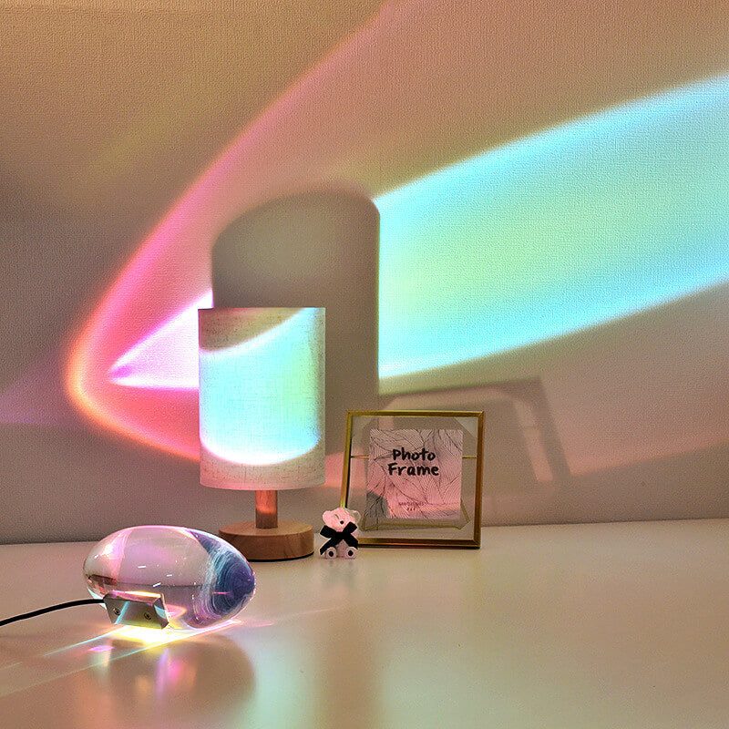 Crystal Projection Angel Eye LED Table Lamp