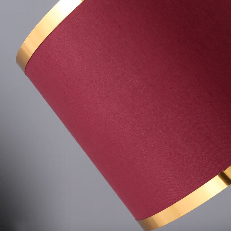 Modern Luxury Red Fabric Iron Knot Ring 1-Light Table Lamp