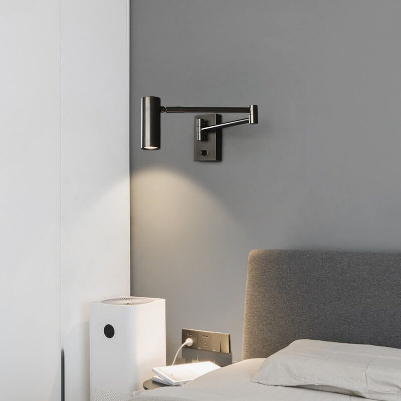 Nordic Luxury Copper Rotatable LED Reading Wall Sconce