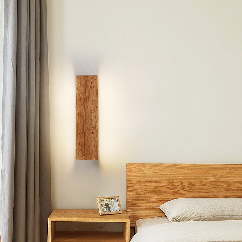 Minimalist Solid Wood LED Strip Wall Sconce Lamp Wall Sconce
