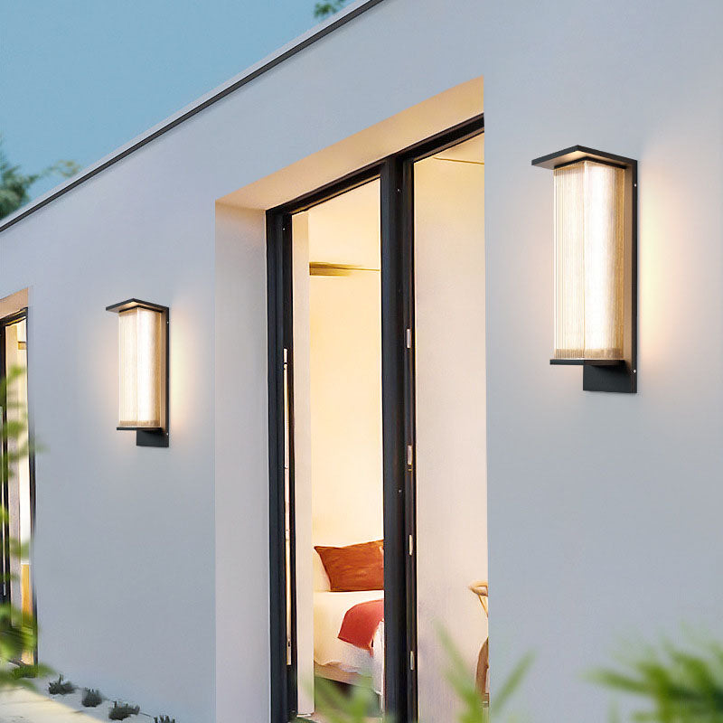 Modern Minimalist Solar Waterproof Rectangular Wall Sconce