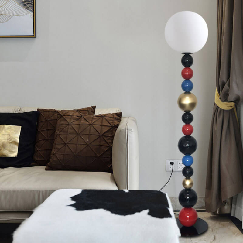 Scandinavian Red Floor Lamp