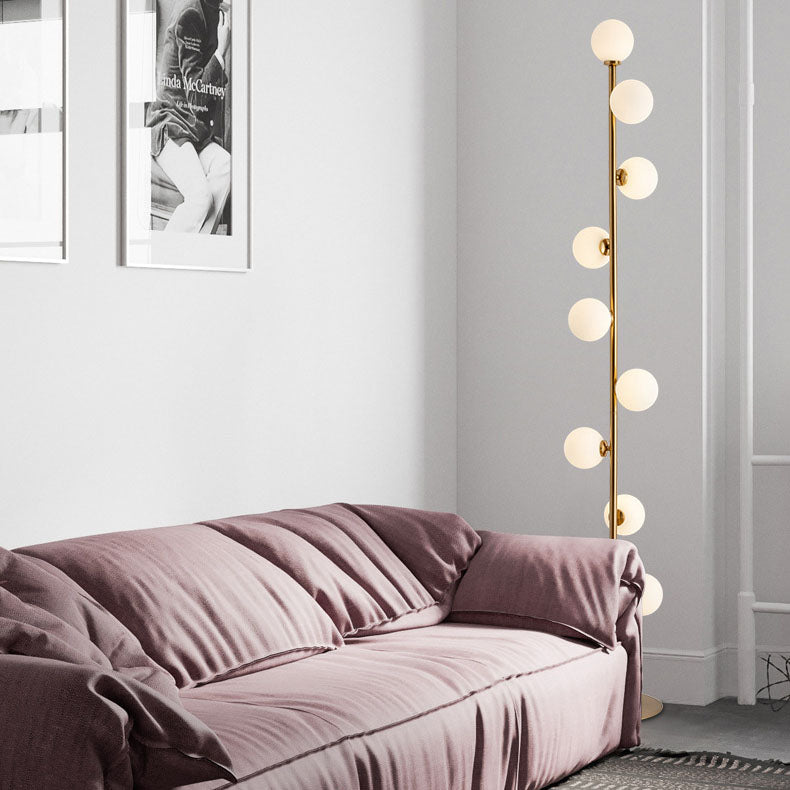Scandinavian Gold 9-Light Floor Lamp