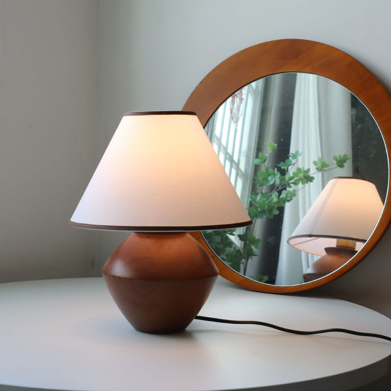 Japanese Wabi-Sabi Vintage Solid Wood Table Lamp Table Lamp