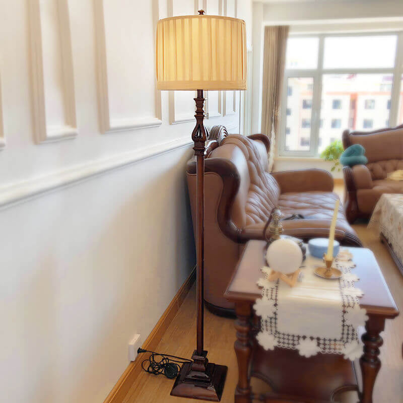 European Brown Floor Lamp
