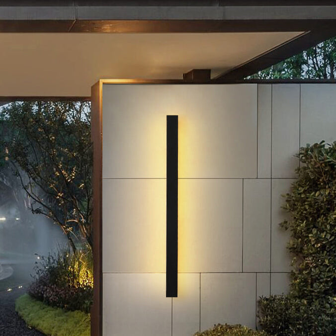 Retro Outdoor Rectangular Strip Waterproof LED Wall Light