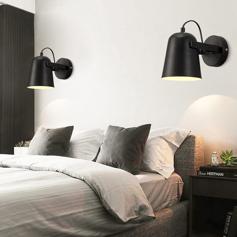 Nordic Macaron Iron Cylinder Dome 1-Light Wall Sconce