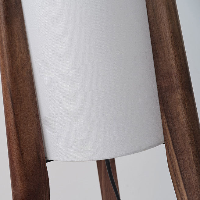 Traditional Chinese Walnut Floor Lamp
