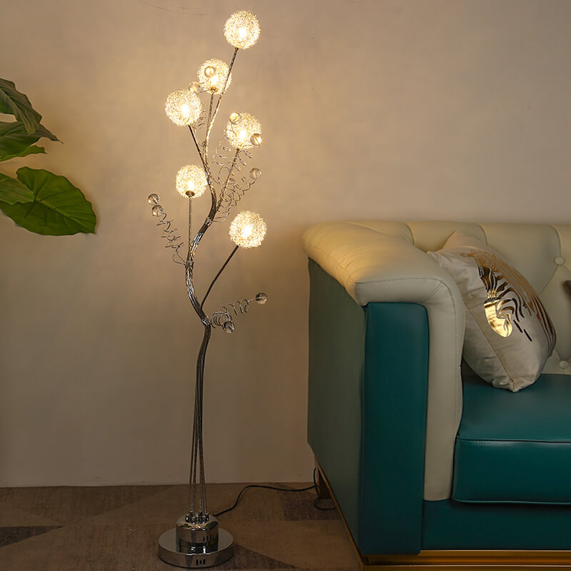 Modern Multicolor 6-Light Floor Lamp