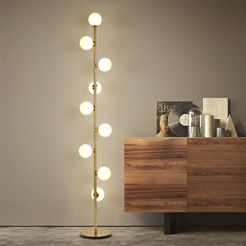Scandinavian Gold 9-Light Floor Lamp
