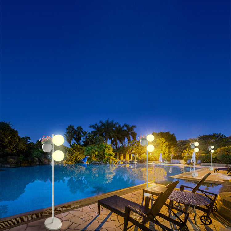 Modern White Outdoor Stake Light