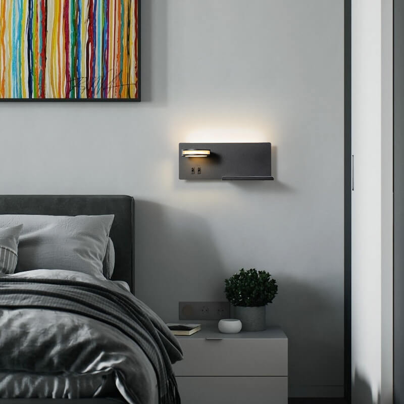 Modern Smart Flat USB LED Reading Wall Sconce