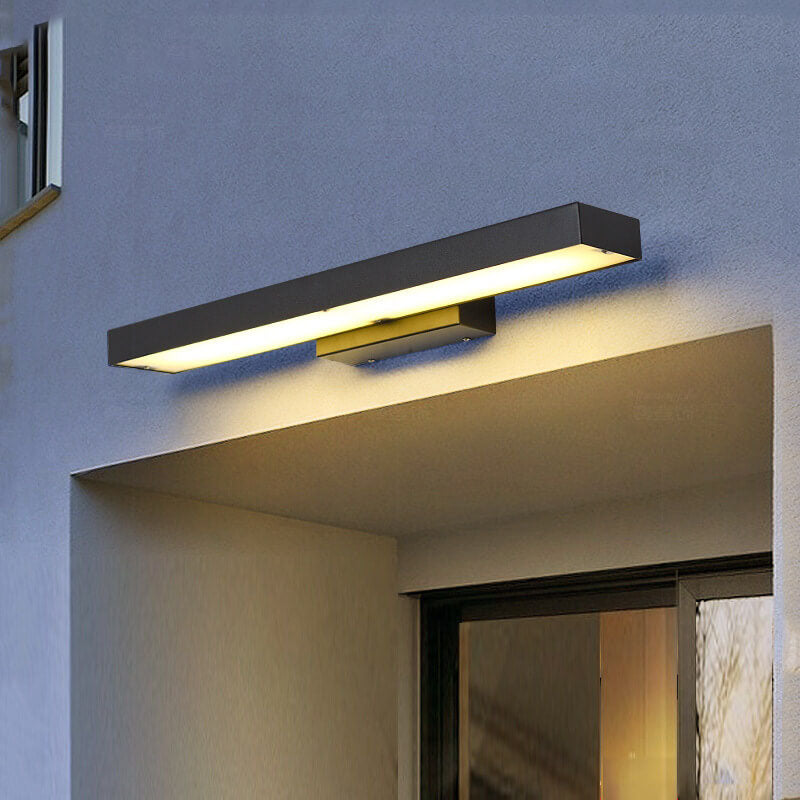 Modern Minimalist Rectangular Flat LED Sensor Wall Sconce