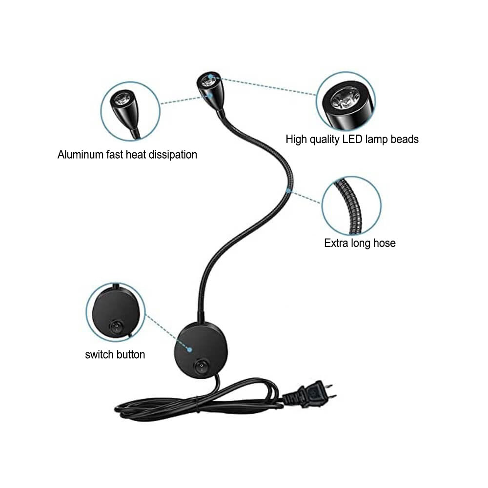 Modern Simple Hose Spotlight Rotatable LED Reading Wall Sconce