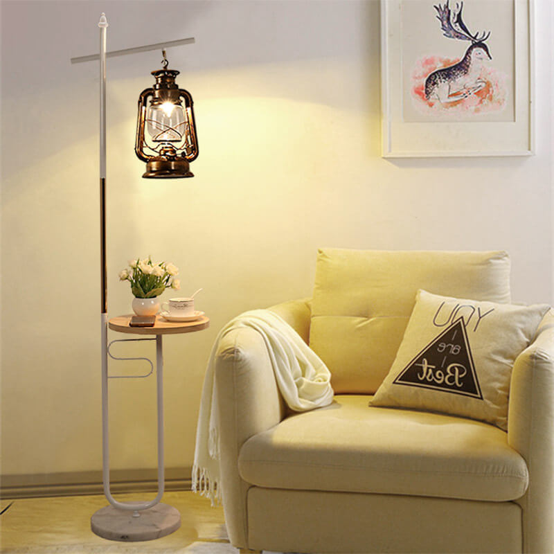 European Black White Floor Lamp
