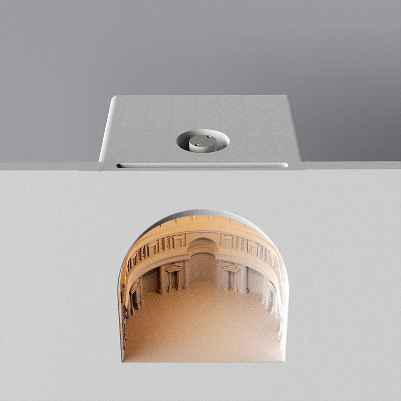 Contemporary Simplicity Plaster Sensor LED Recessed Wall Sconce