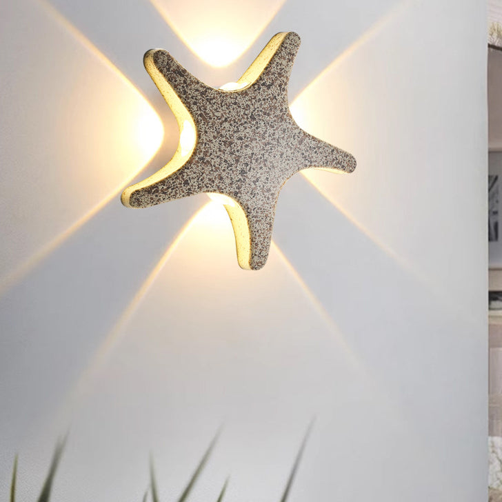 Contemporary Aluminum Starfish LED Waterproof Wall Sconce