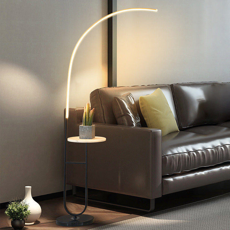 Modern White Arc Floor Lamp