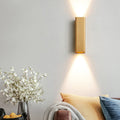 Nordic Minimalist Brushed Aluminum Rectangular Wall Sconce
