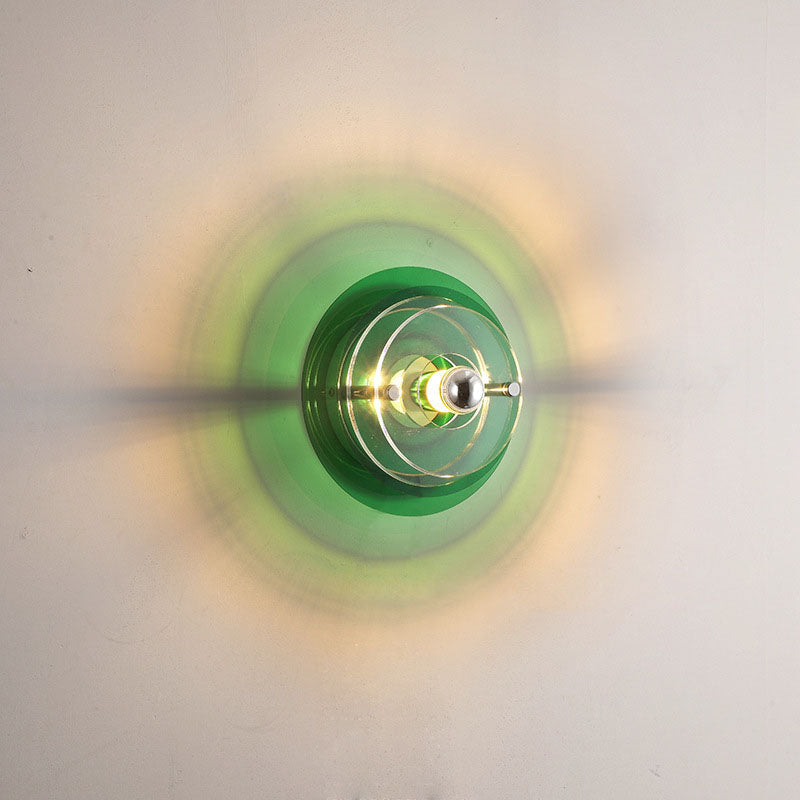 Contemporary Creative Flying Saucer Iron Acrylic Wall Sconce