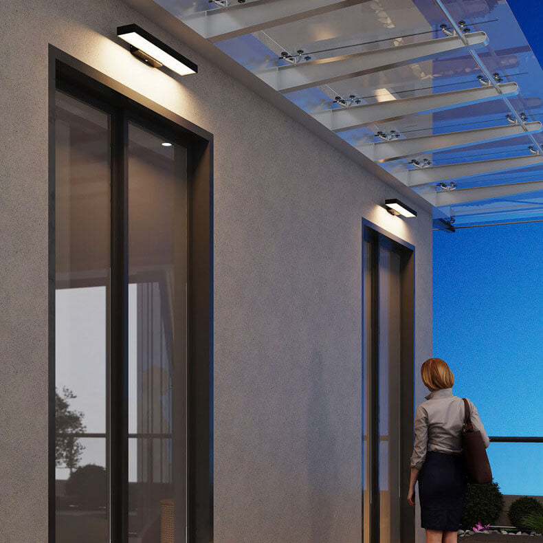 Modern Minimalist Rectangular Flat LED Sensor Wall Sconce