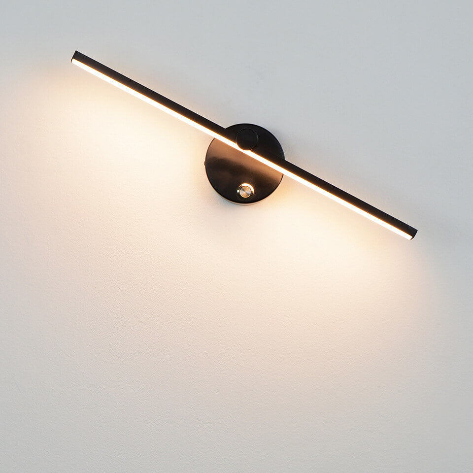 Nordic Minimalist Aluminum Long Bar Switch LED Wall Sconce