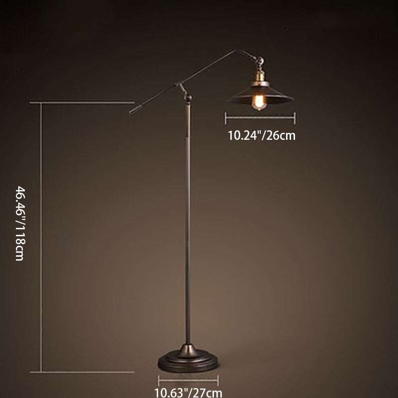 Industrial Bronze Floor Lamp