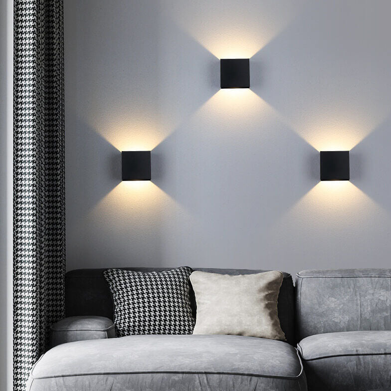 Modern Minimalist Square Aluminum LED Wall Sconce