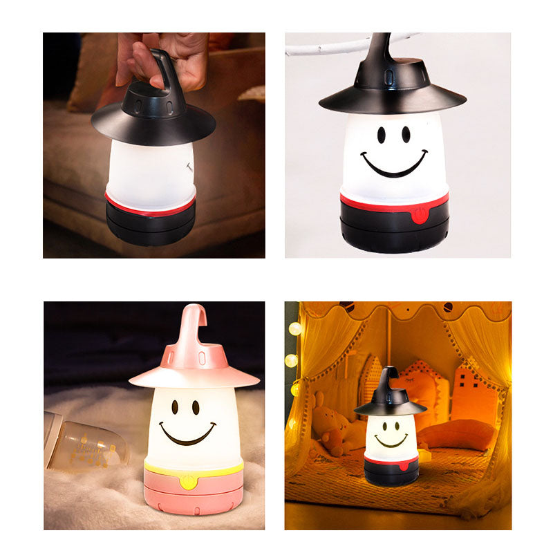 Creative Smiley Lantern Outdoor Camping LED Table Lamp