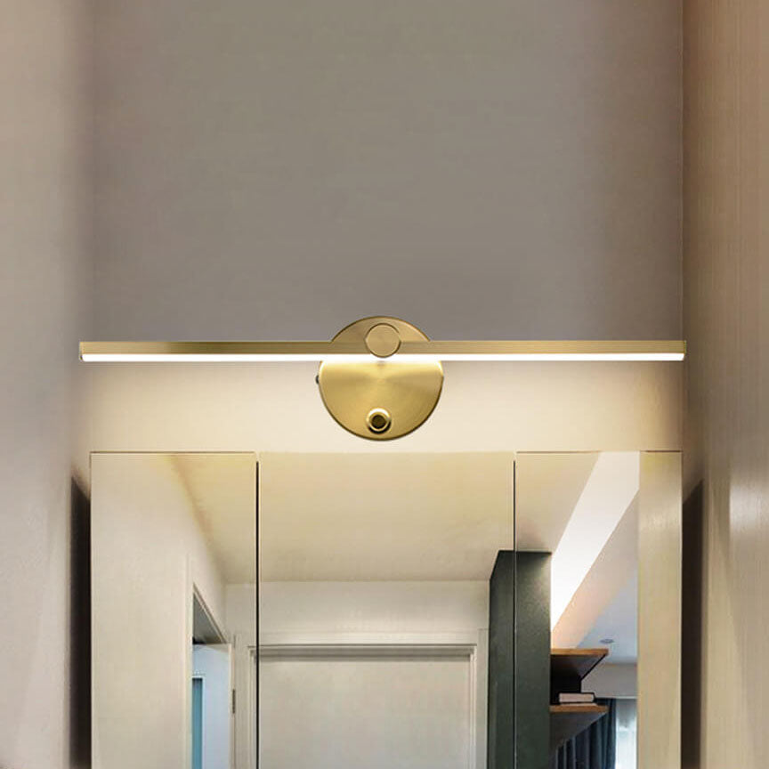 Nordic Minimalist Aluminum Long Bar Switch LED Wall Sconce