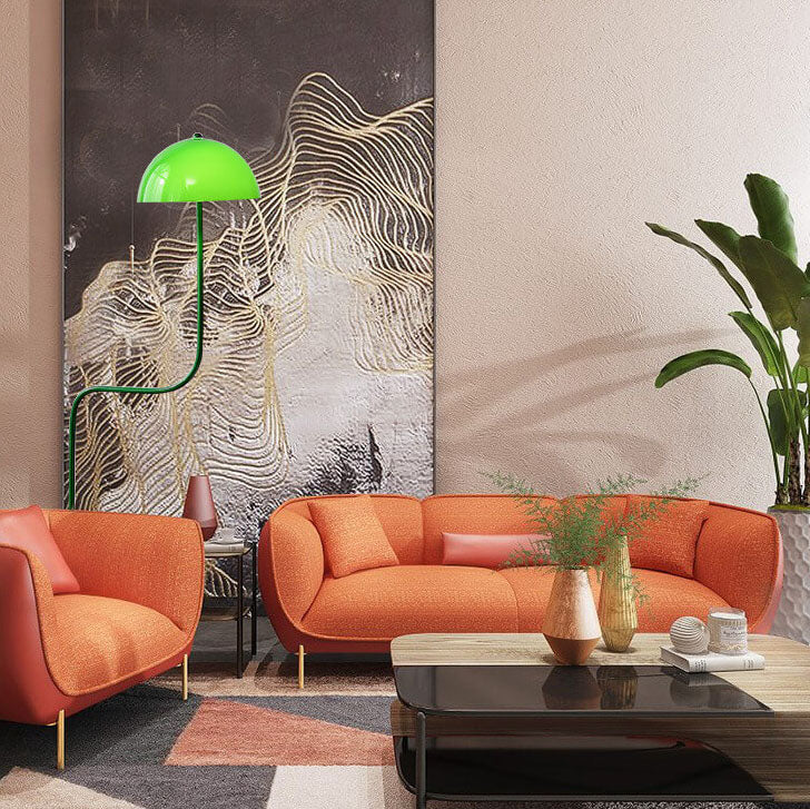 Scandinavian Green Floor Lamp