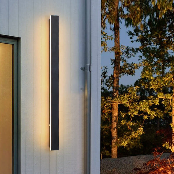 Retro Outdoor Rectangular Strip Waterproof LED Wall Light