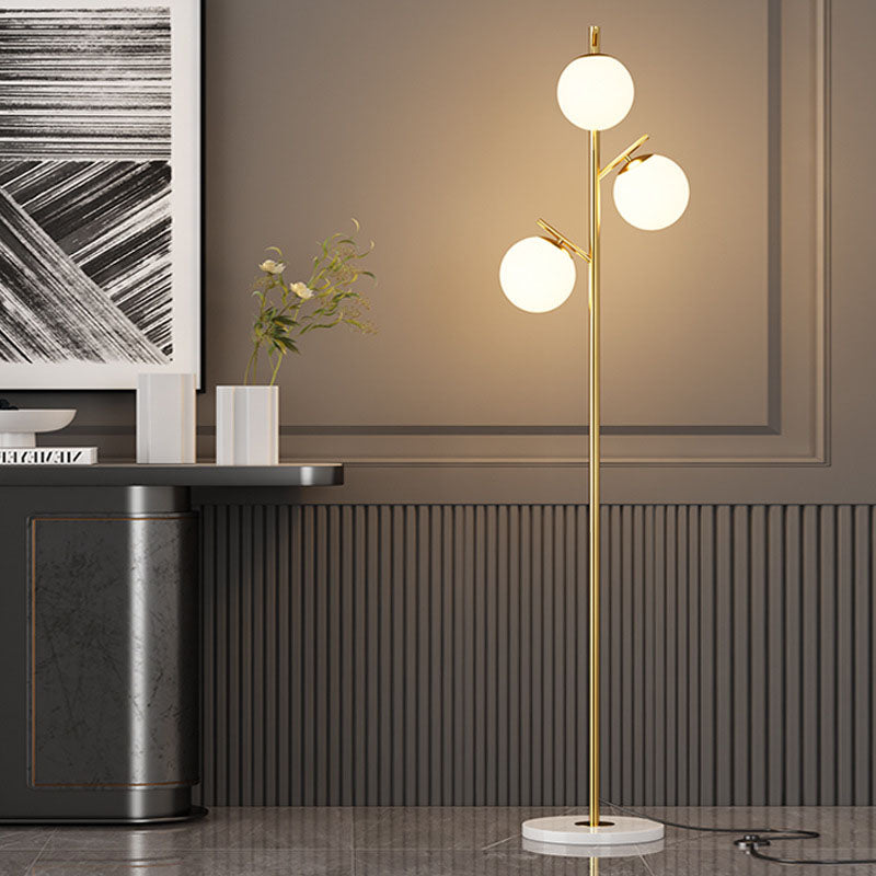 Scandinavian Gold 3-Light Floor Lamp