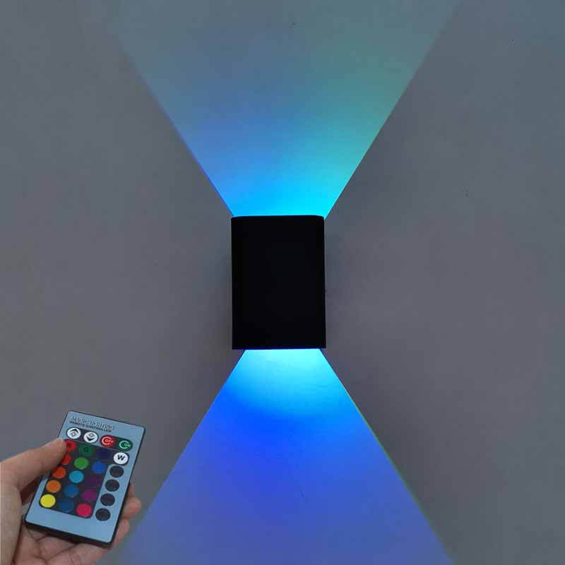 Modern Square Aluminum LED RGB Color Wall Sconce