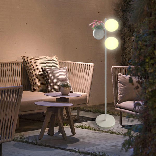 Modern White Outdoor Stake Light