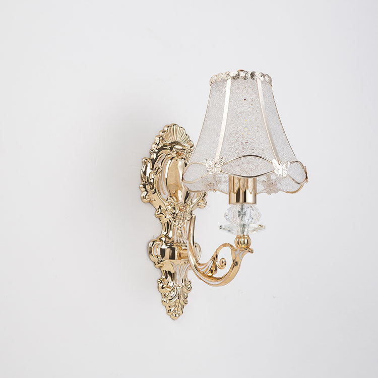 Traditional European Resin Iron Conic Cylinder Wall Sconce