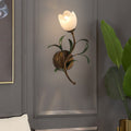 Modern Minimalist Art Glass Flower 1/2-Light Wall Sconce