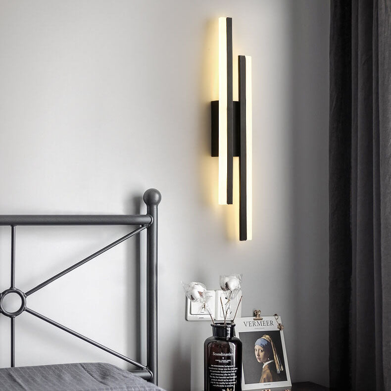 Modern Minimalist Lines Iron Acrylic LED Wall Sconce