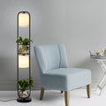 Contemporary Black 2-Light Floor Lamp