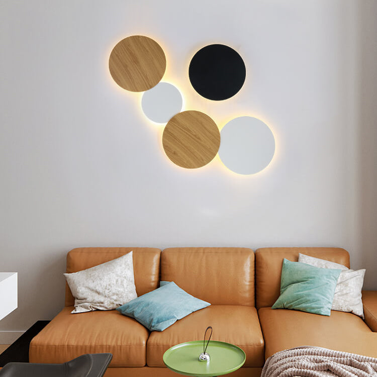 Modern Minimalist Round Eclipse Iron LED Wall Sconce