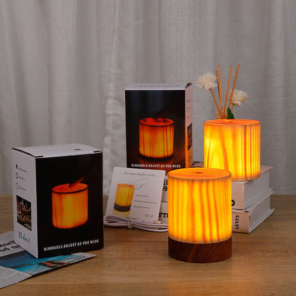 Wood LED Touch Night Light Table Lamp Modern Table Lamp