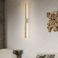 Japanese Wabi-Sabi Travertine Long Strip LED Wall Sconce