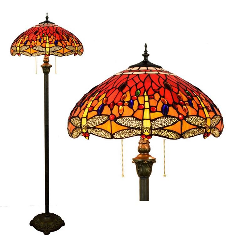 Tiffany Stained Glass 2-Light Floor Lamp